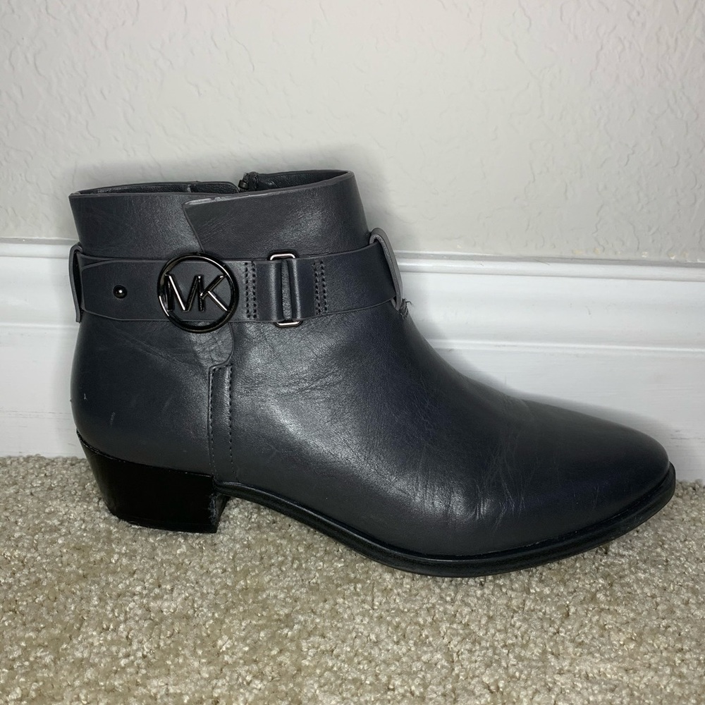 Navy/ gray Michael Kors booties